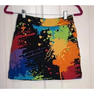 Loudmouth Golf Skort Colorful Splatter Hip Hop Festival Party Women's 0(1150)